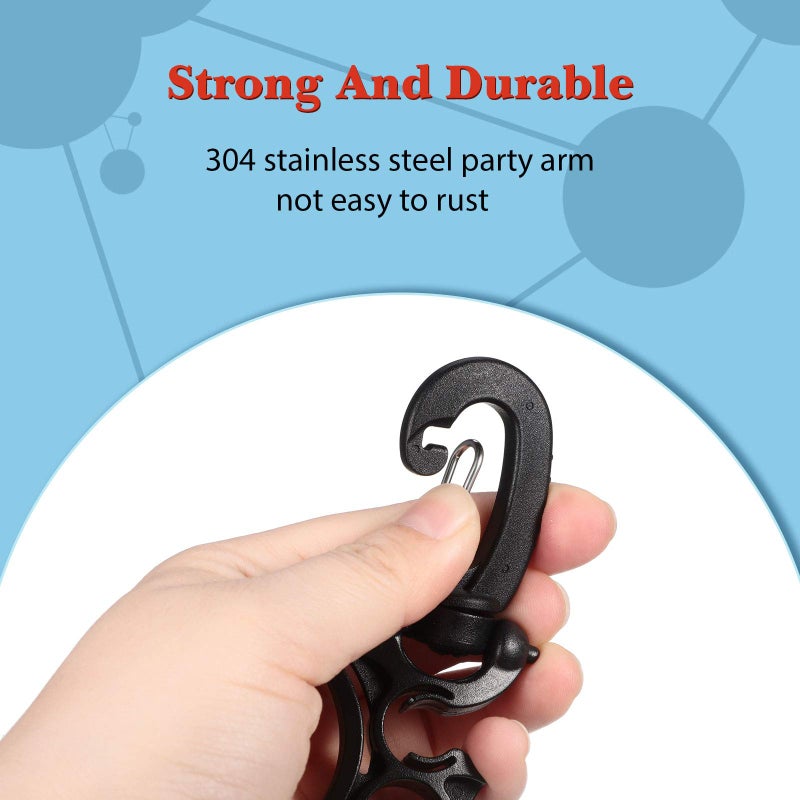 Weewooday 3 Pieces Diving Hose Holder Clip Diving Double BCD Hose Clip with Snap Hook Buckle for Dive Snorkeling Accessories - Image 3